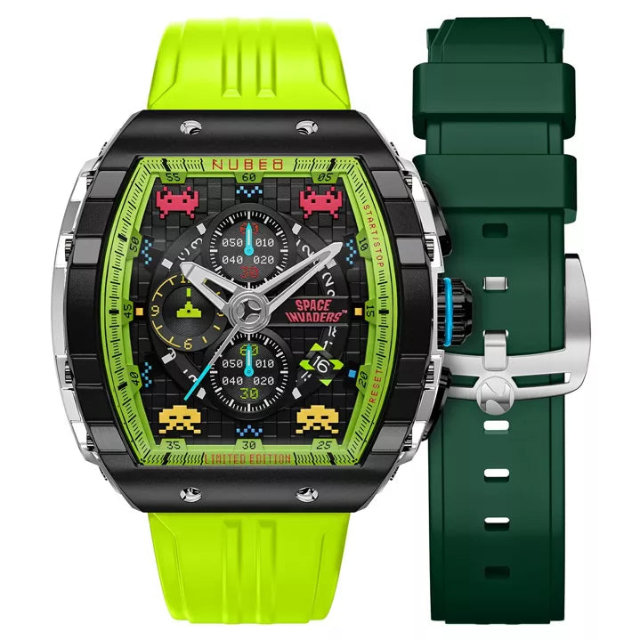 NUBEO – MAGELLAN CHRONOGRAPH SPACE INVADERS LIMITED EDITION – NB-6024-SI – Montre homme – Mouvement japonais quartz chronograph