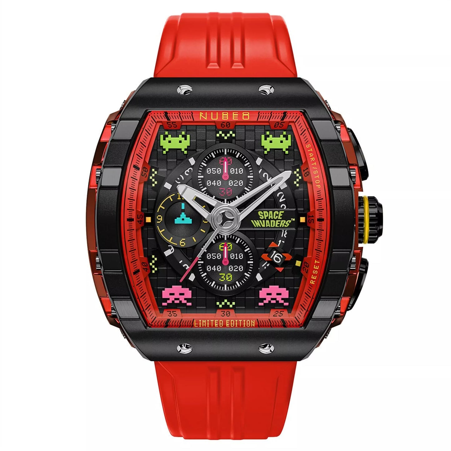 NUBEO – MAGELLAN CHRONOGRAPH SPACE INVADERS LIMITED EDITION – NB-6024-SI – Montre homme – Mouvement japonais quartz chronograph