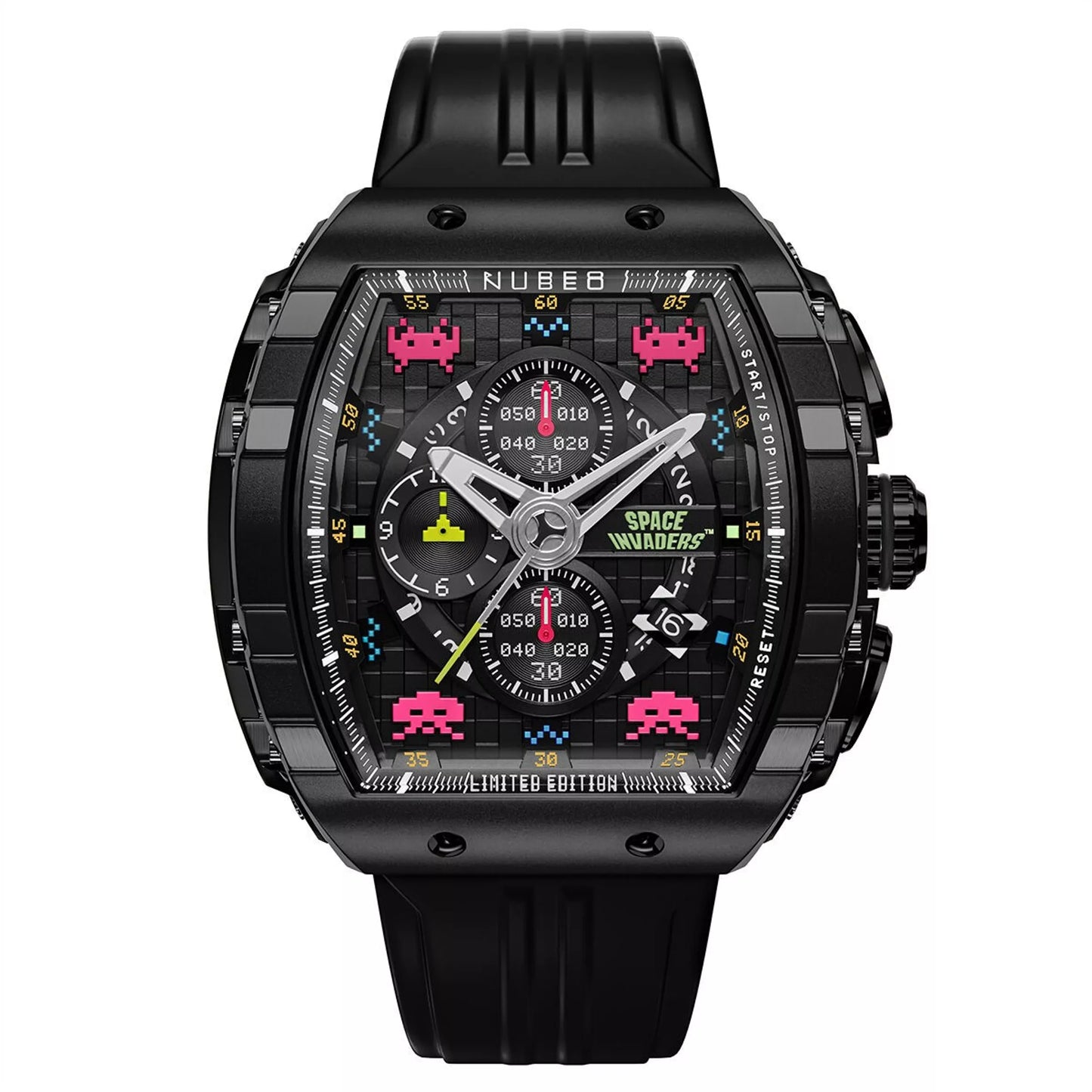 NUBEO – MAGELLAN CHRONOGRAPH SPACE INVADERS LIMITED EDITION – NB-6024-SI – Montre homme – Mouvement japonais quartz chronograph