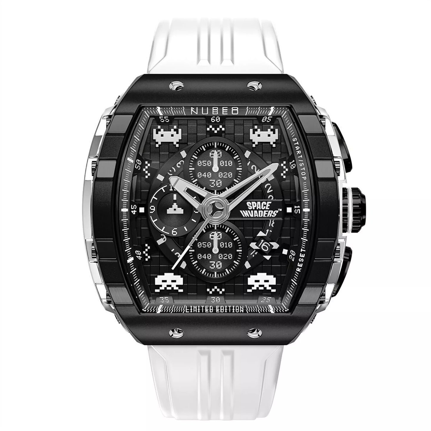 NUBEO – MAGELLAN CHRONOGRAPH SPACE INVADERS LIMITED EDITION – NB-6024-SI – Montre homme – Mouvement japonais quartz chronograph