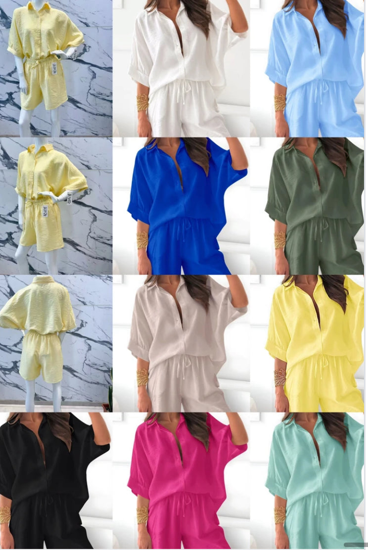 Ensemble short en viscose souple