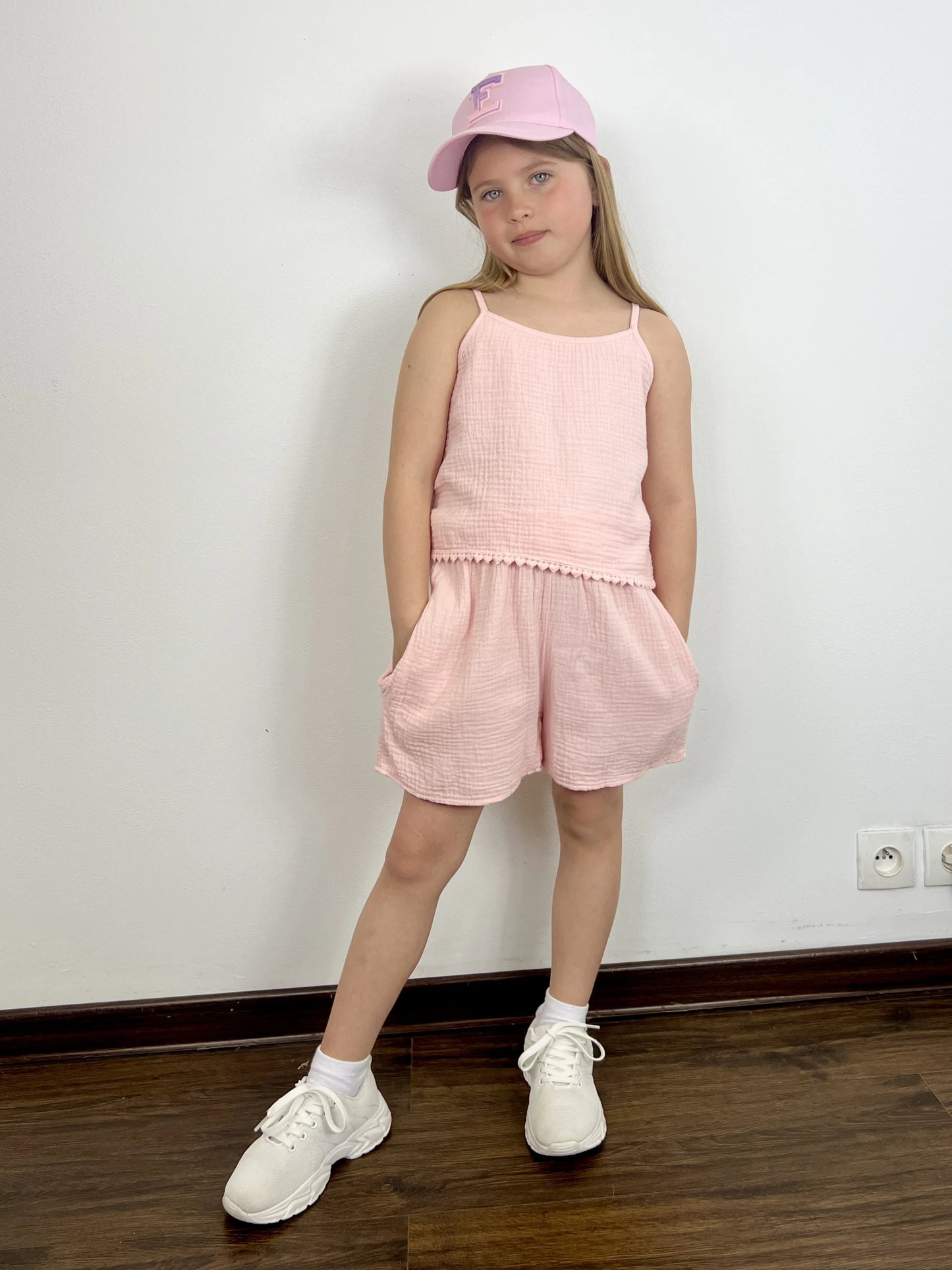 Ensemble en gaze de coton pour fille