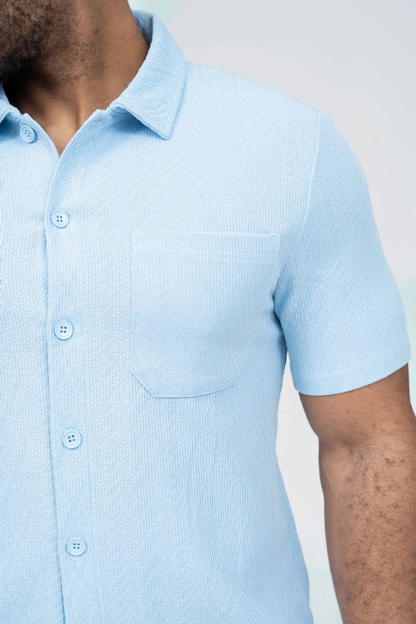 Ensemble texturé chemise avec short