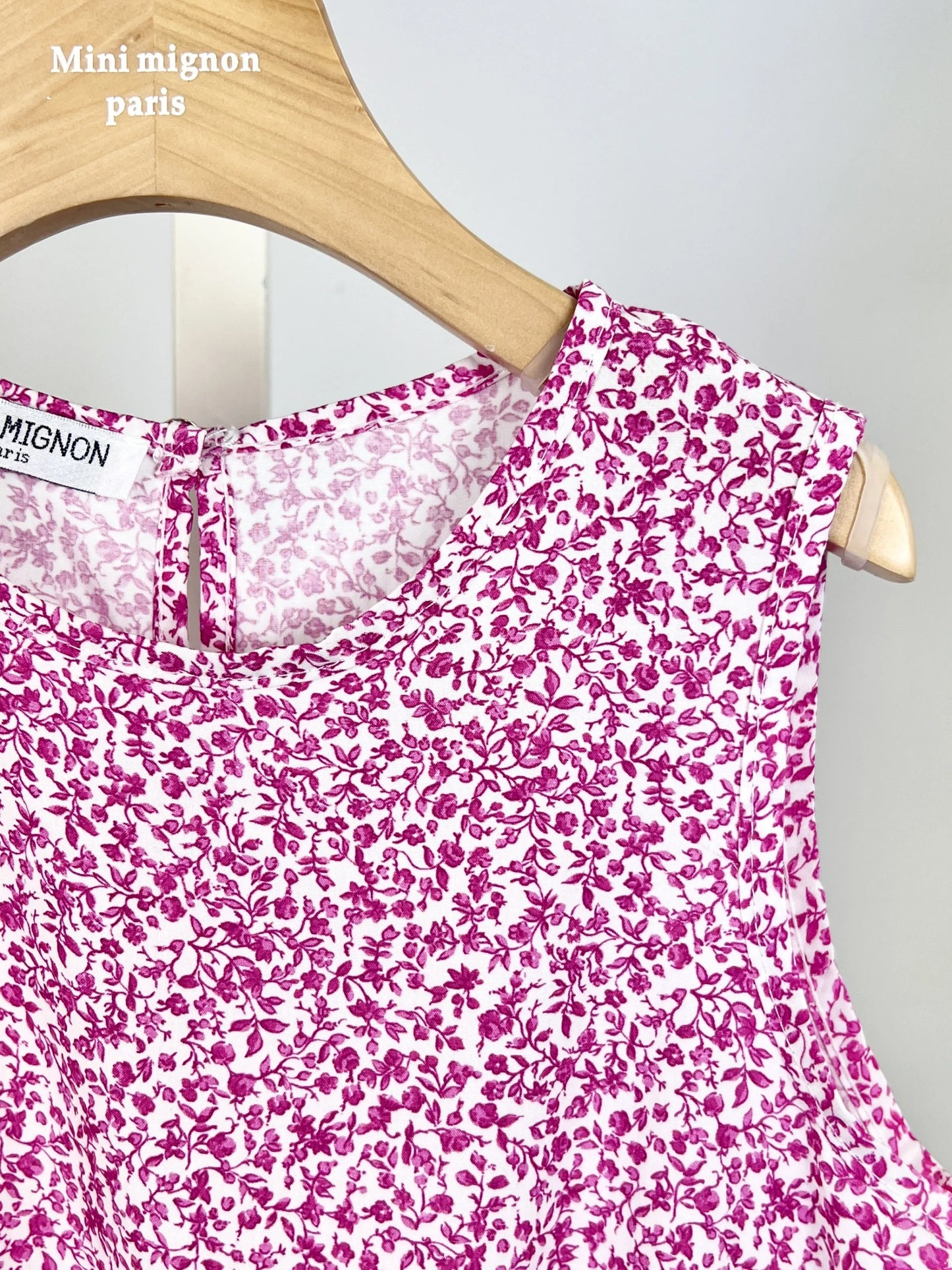 Ensemble top fleuri liberty et short à ceinture pour fille