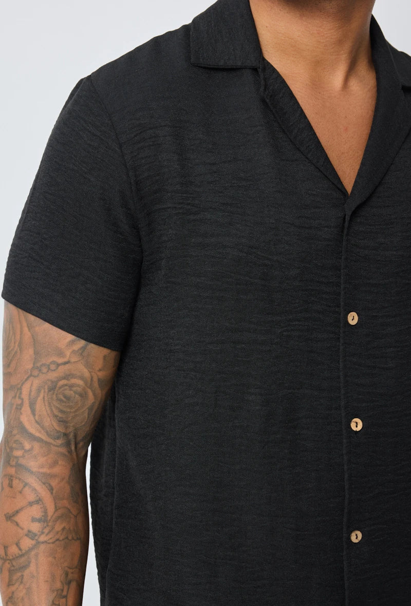 Ensemble uni chemise manches courtes avec short