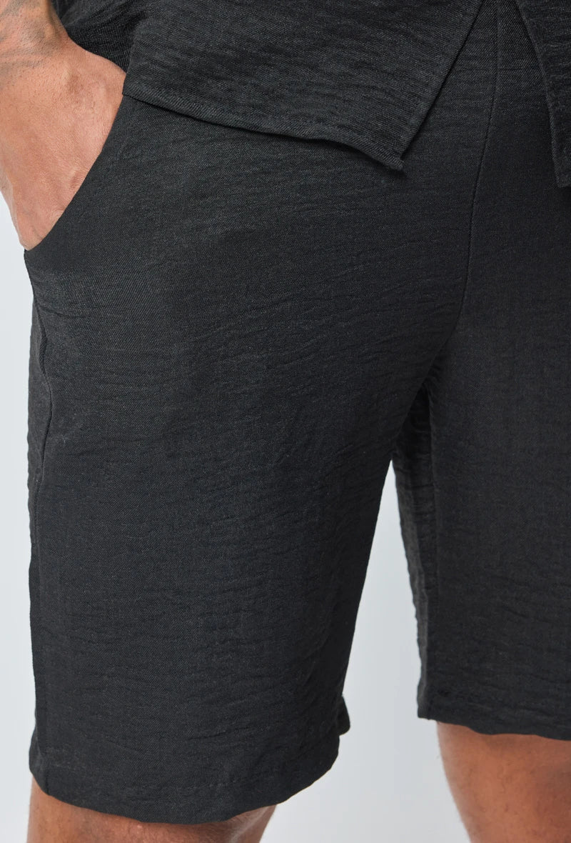 Ensemble uni chemise manches courtes avec short