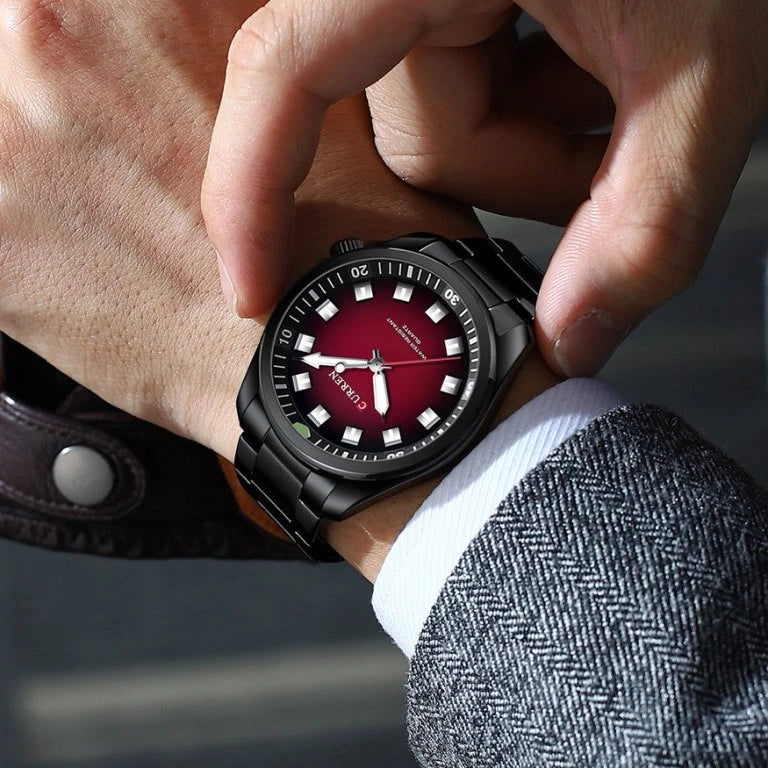 montre tendance homme Curren avec bracelet en acier water resistant
