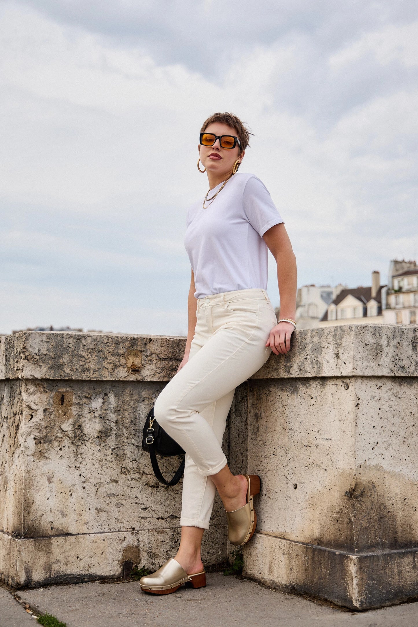 Pantalon mom ( Ourlet à revers ) - ANA & LUCY