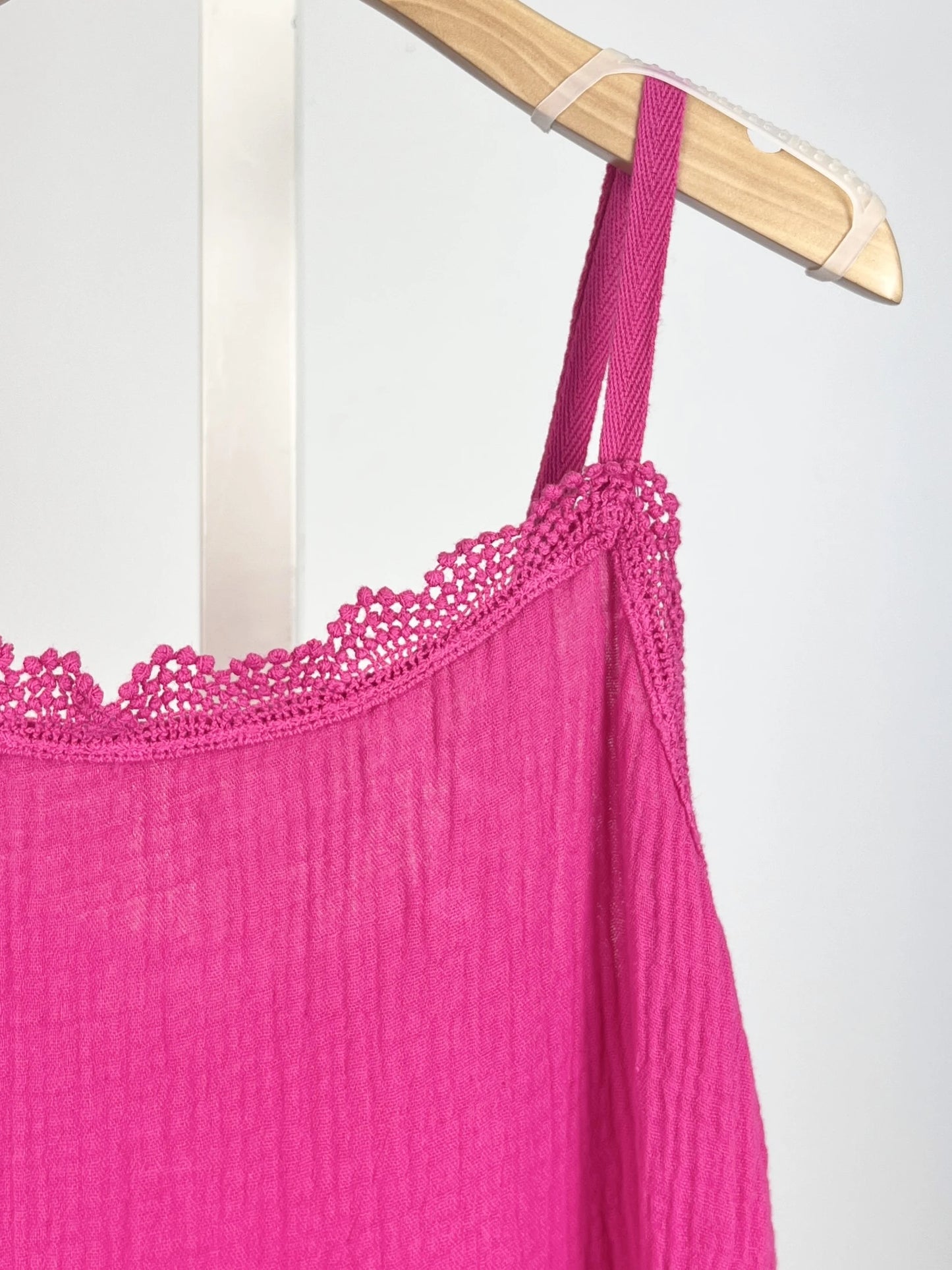 Robe en gaze de coton avec bretelles ajustables pour fille