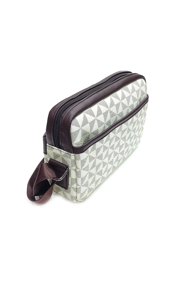 Sacoche motif monogramme