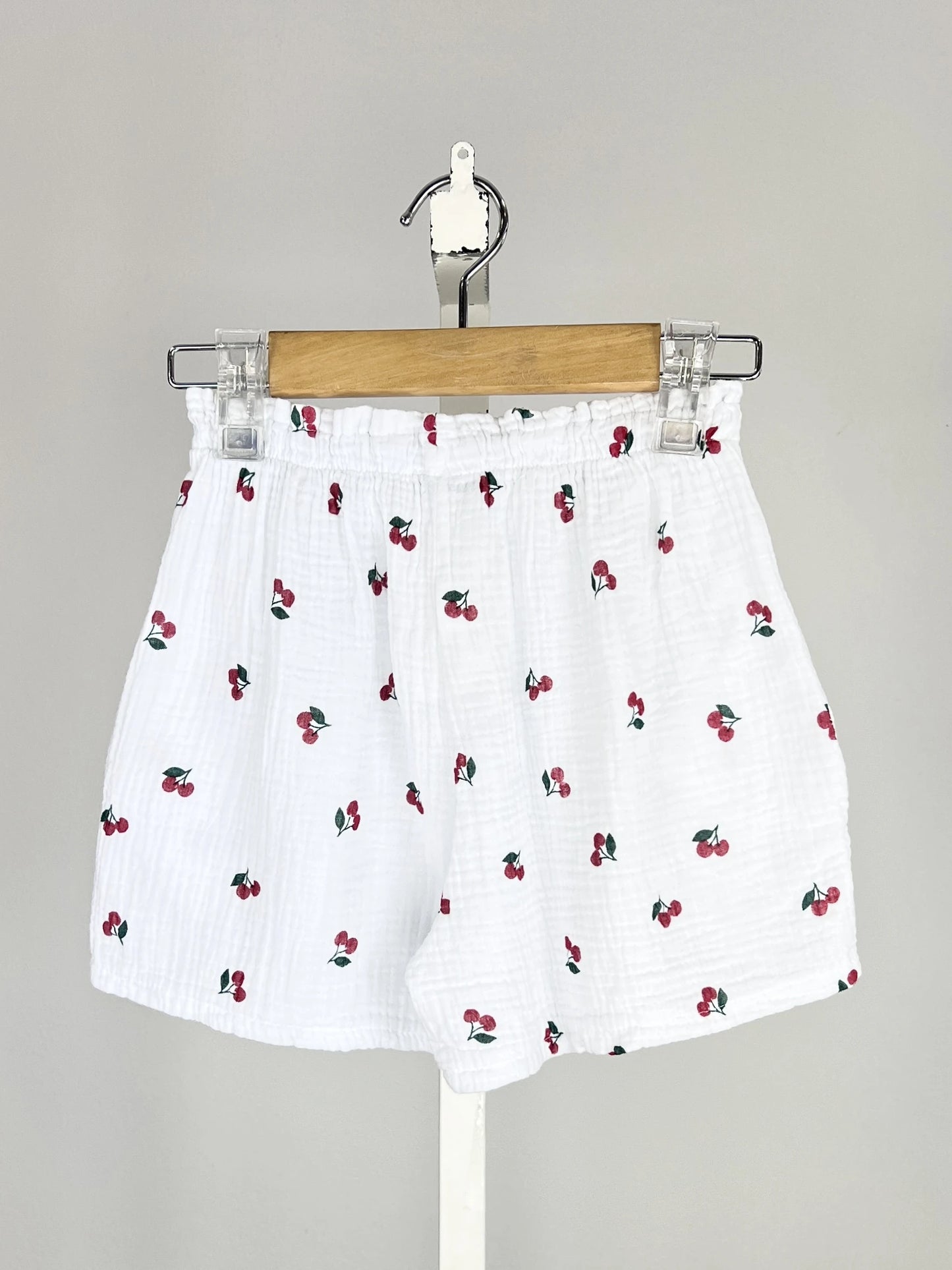 Short en gaze de coton imprimé pour fille