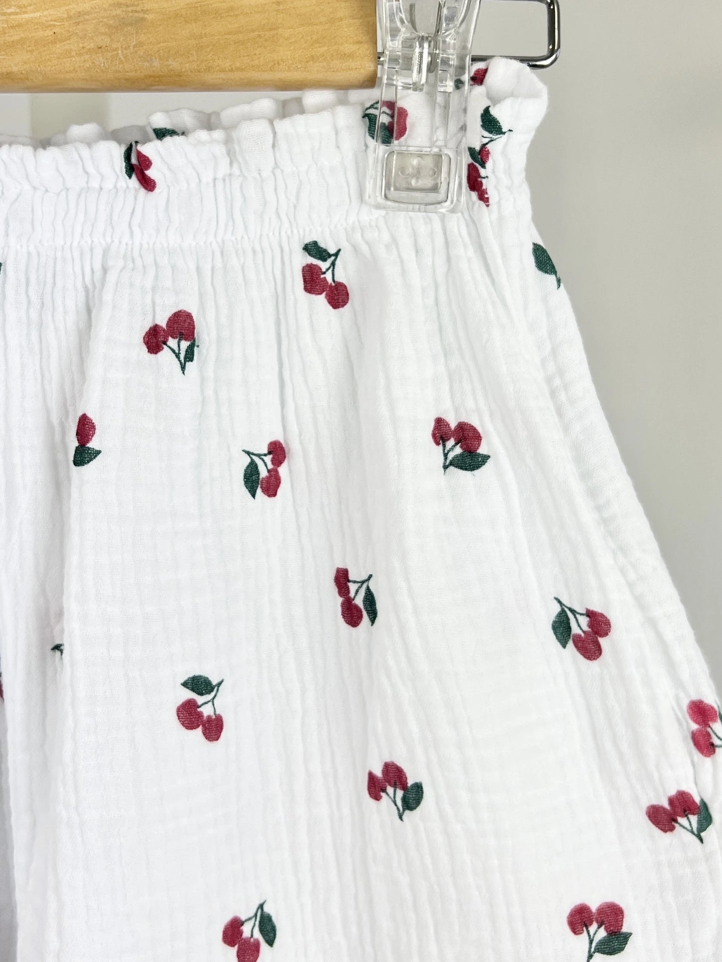Short en gaze de coton imprimé pour fille
