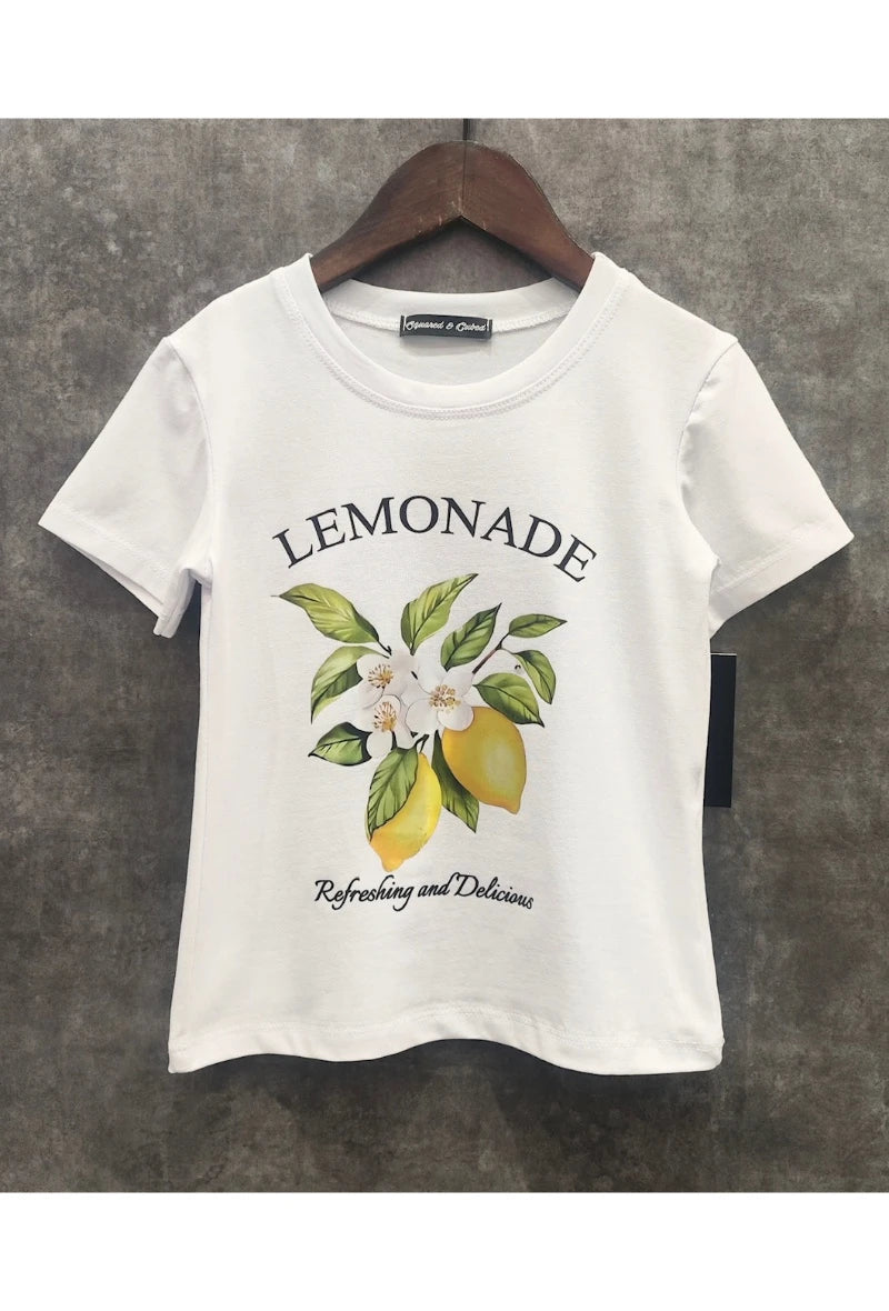 T-shirt fille avec impression LEMONADE
