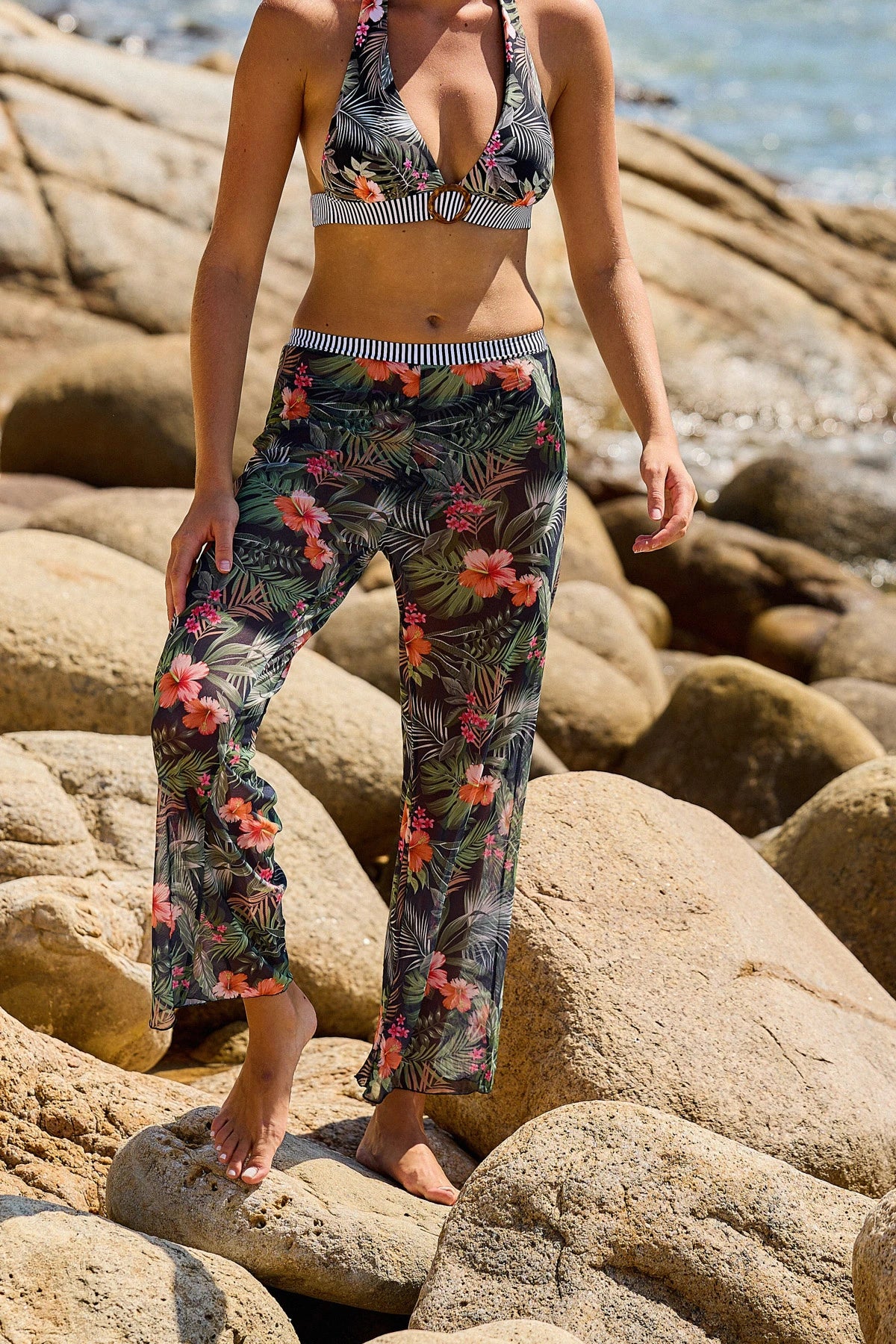 Tankini Femme 3 Pièces Imprimé avec Soutien Optimal et Style Élégant