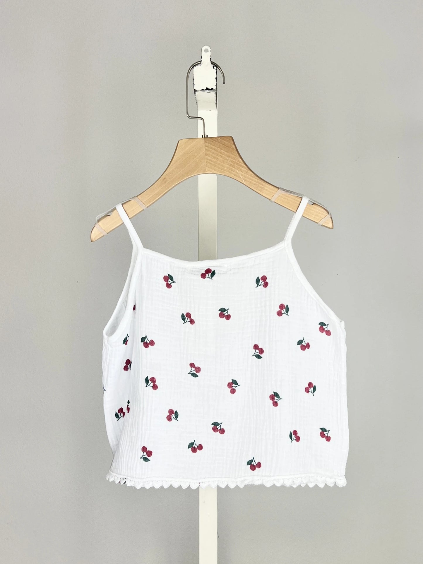 Top en gaze de coton imprimé pour fille