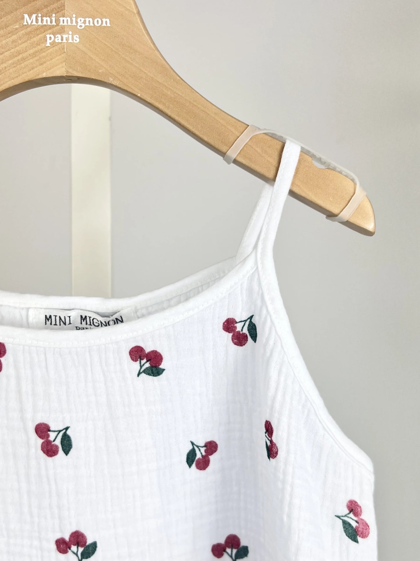 Top en gaze de coton imprimé pour fille