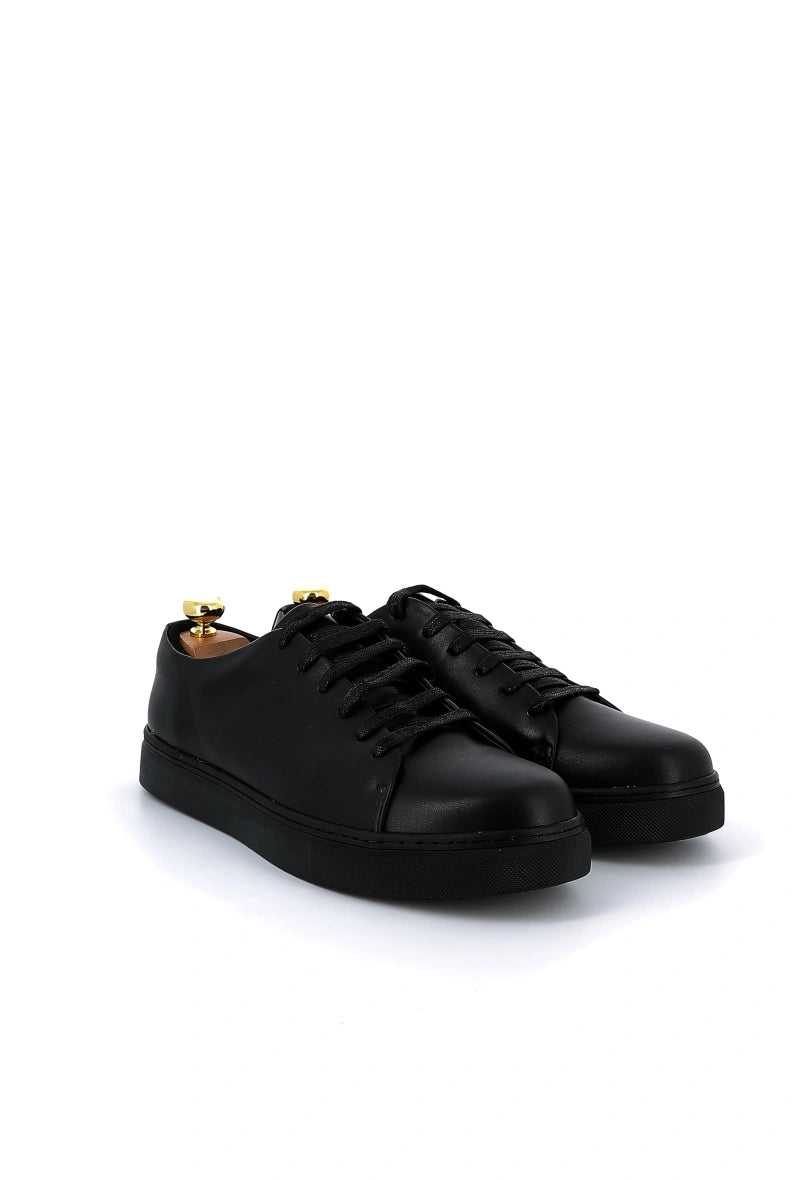 Basket Sneakers en cuir lisse Homme