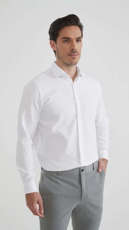 Chemise coton piqué coupe confort