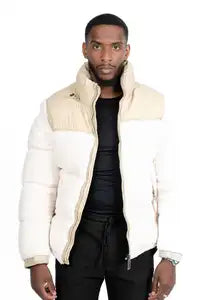 Doudoune bi matière