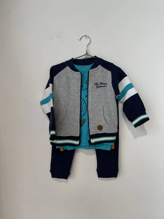 ENSEMBLE 3 PIÈCES VESTE + T-SHIRT & JOGGING (CUTE 1) MINOTI 12M*3Y