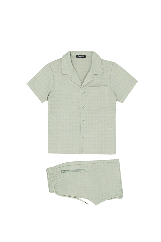 Ensemble chemise avec short à motifs