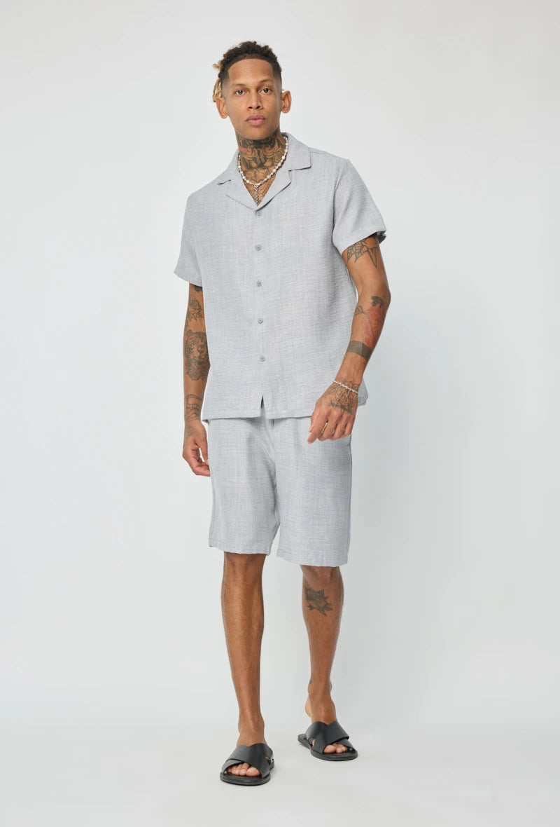 Ensemble chemise manches courtes short
