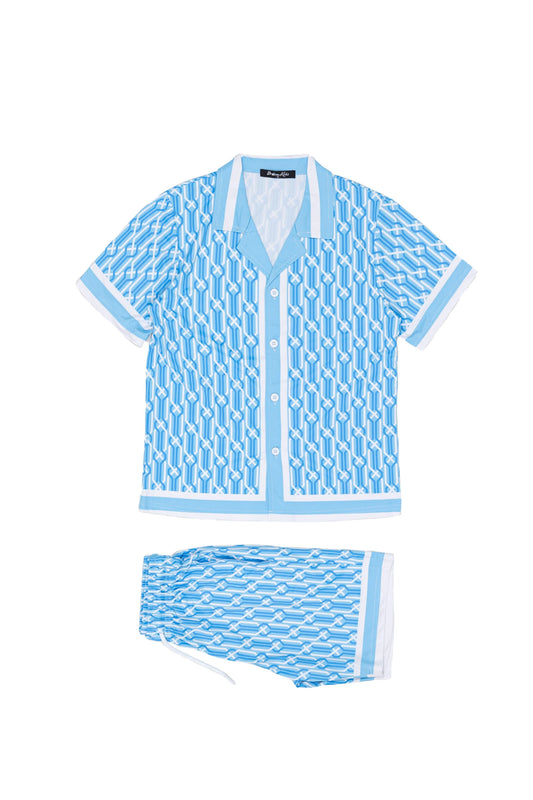 Ensemble chemise short avec tissu fluide
