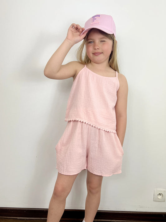 Ensemble en gaze de coton pour fille
