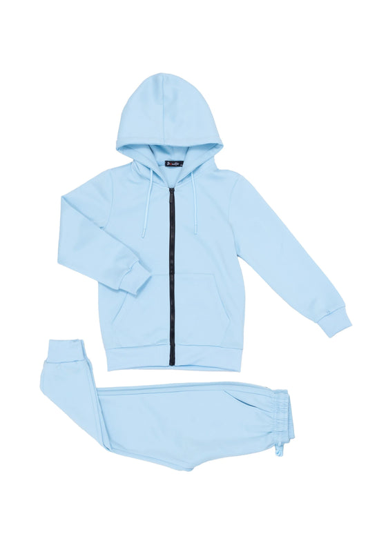 Ensemble jogging avec zip et capuche