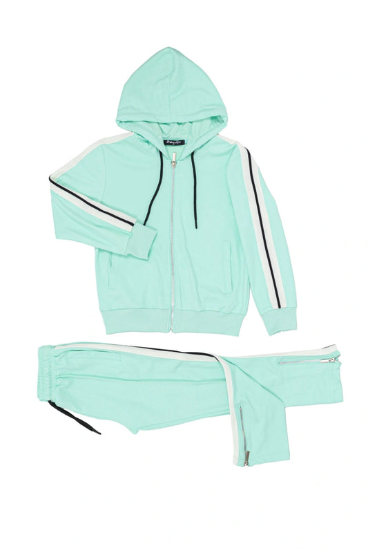 Ensemble jogging avec zip et capuche