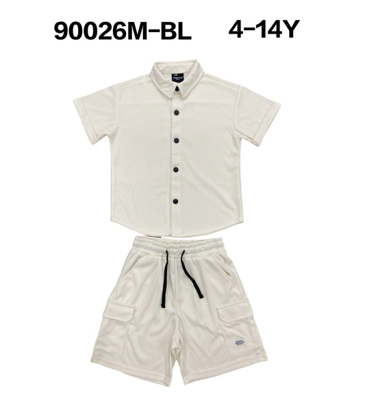ENSEMBLE MAILLE CHEMISE ET BERMUDA