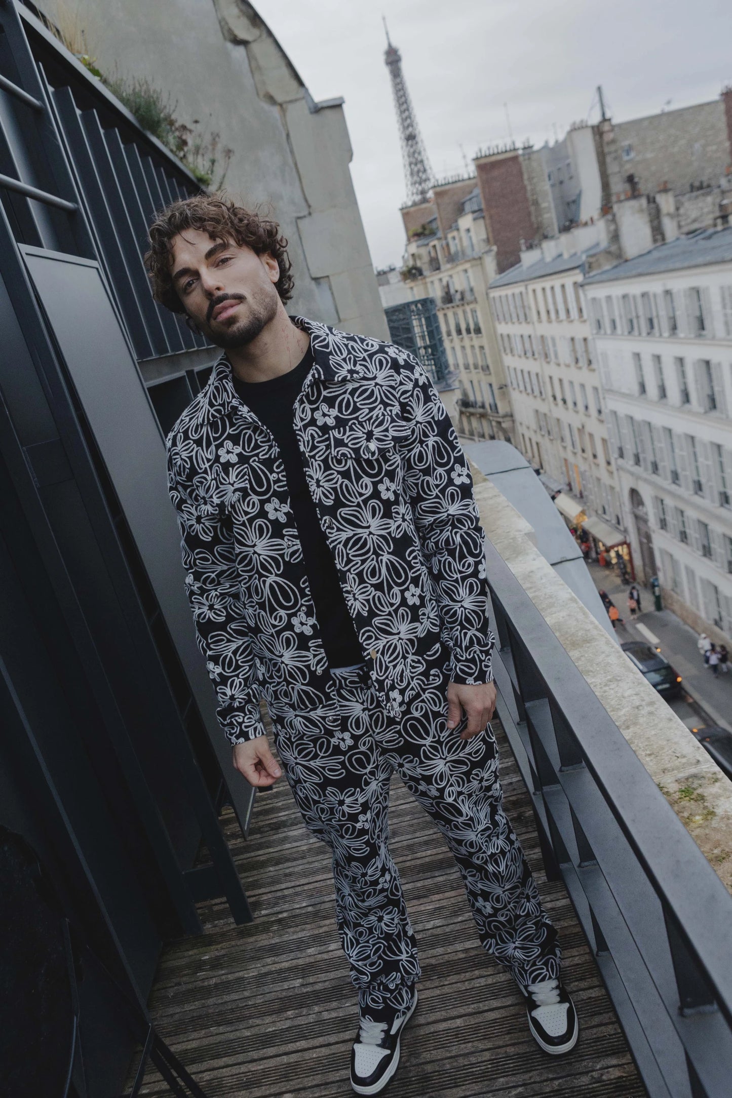 Ensemble pantalon fleurie