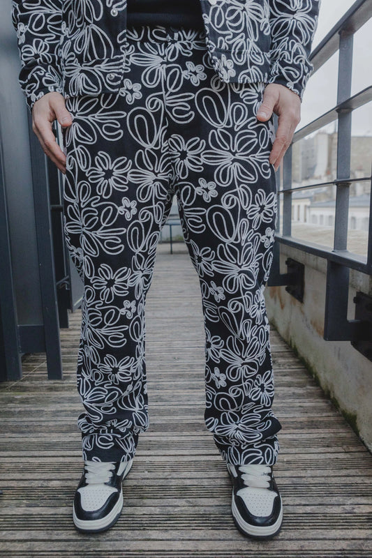 Ensemble pantalon fleurie