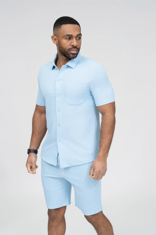 Ensemble texturé chemise avec short