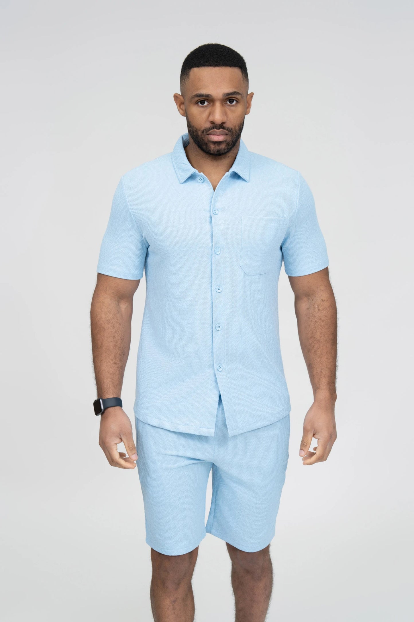 Ensemble texturé chemise avec short