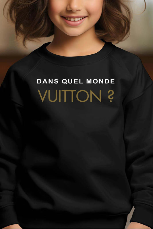 Monde Vuitton - Sweat Col Rond Fille