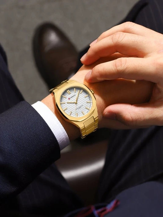 montre tendance homme Curren avec bracelet en acier water resistant