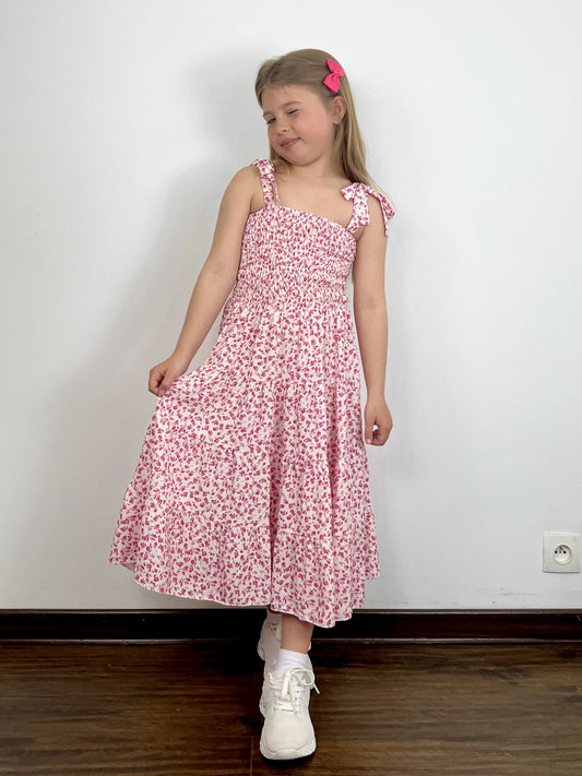 Robe longue fleurie liberty pour fille