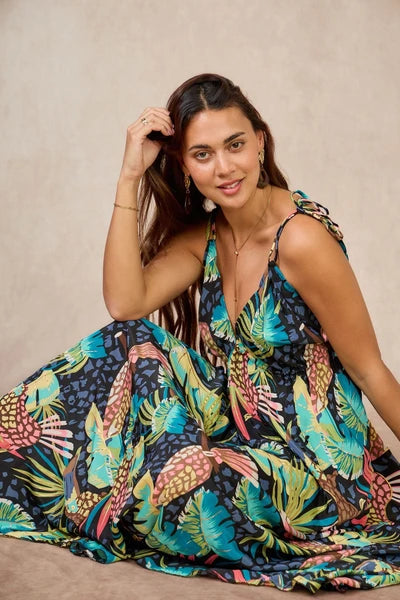 Robe longue imprimée DOS NU ( taille 36-46)