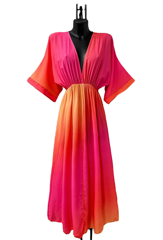 Robe MARIA, fluide, chic et romantique avec fente avant